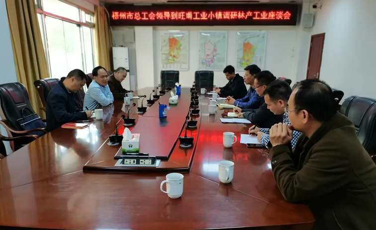 【走基層】謝善高到蒼梧縣旺甫工業小鎮開展林產企業工會建設工作調研