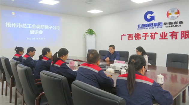 梧州市總工會調研組到廣西佛子礦業有限公司一線調研并開展“送培進企”技能提升培訓班