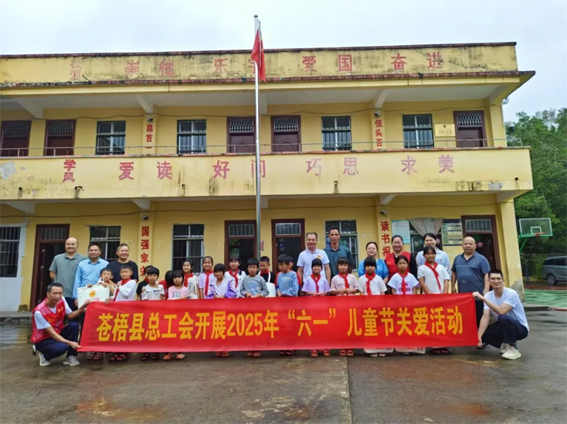 端午粽香傳溫情 童心筑夢慶六一 丨蒼梧縣總工會黨支部赴寺垌村開展雙節系列活動